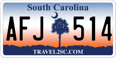 SC license plate AFJ514