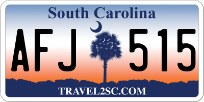SC license plate AFJ515