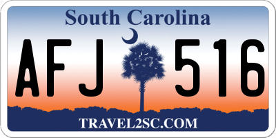 SC license plate AFJ516