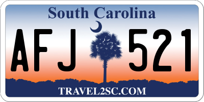 SC license plate AFJ521