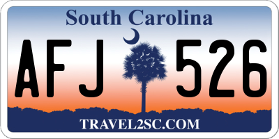 SC license plate AFJ526