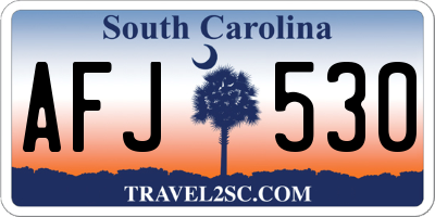 SC license plate AFJ530