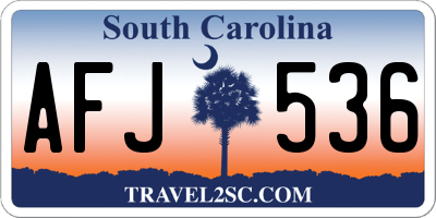 SC license plate AFJ536