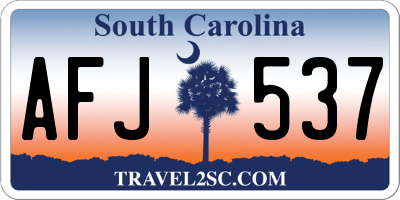 SC license plate AFJ537