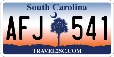 SC license plate AFJ541