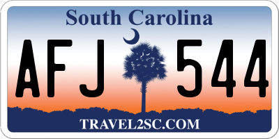 SC license plate AFJ544