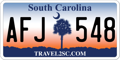 SC license plate AFJ548