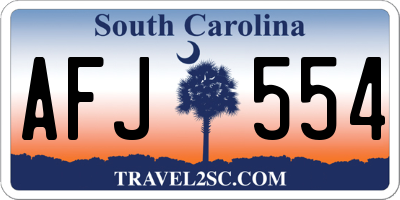 SC license plate AFJ554