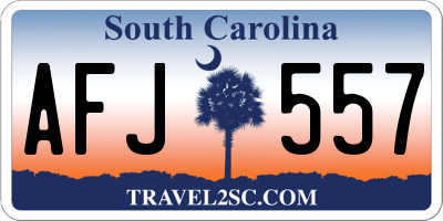SC license plate AFJ557