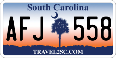 SC license plate AFJ558