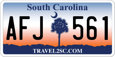 SC license plate AFJ561