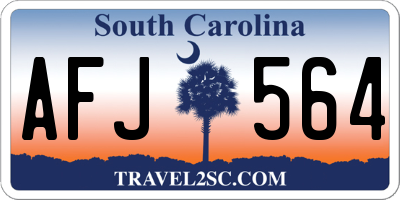 SC license plate AFJ564