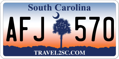 SC license plate AFJ570