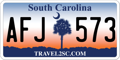 SC license plate AFJ573