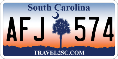 SC license plate AFJ574