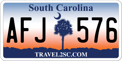 SC license plate AFJ576