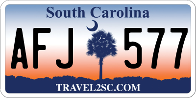SC license plate AFJ577