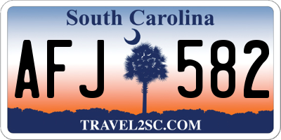 SC license plate AFJ582