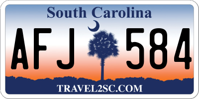 SC license plate AFJ584