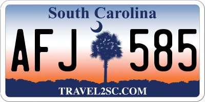 SC license plate AFJ585