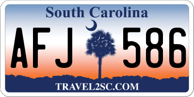 SC license plate AFJ586
