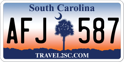 SC license plate AFJ587