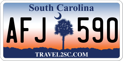 SC license plate AFJ590