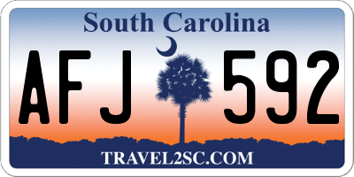 SC license plate AFJ592