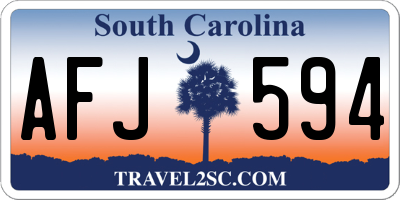 SC license plate AFJ594