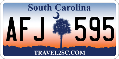 SC license plate AFJ595