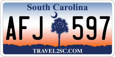 SC license plate AFJ597