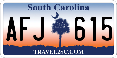 SC license plate AFJ615