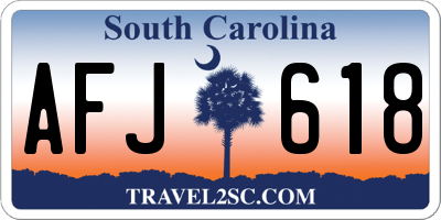 SC license plate AFJ618