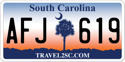 SC license plate AFJ619