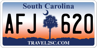 SC license plate AFJ620