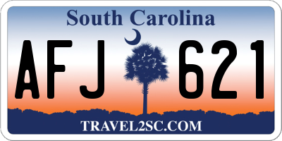 SC license plate AFJ621