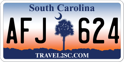 SC license plate AFJ624