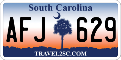 SC license plate AFJ629