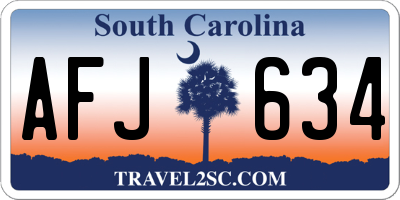 SC license plate AFJ634