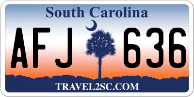 SC license plate AFJ636