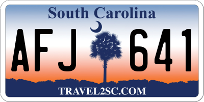 SC license plate AFJ641