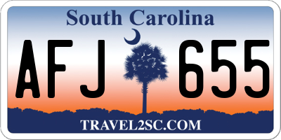SC license plate AFJ655