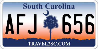 SC license plate AFJ656