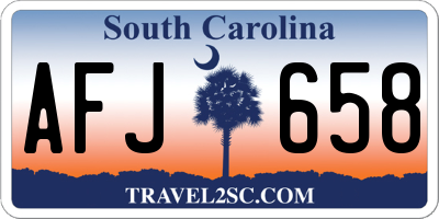 SC license plate AFJ658
