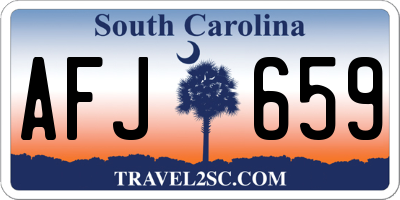 SC license plate AFJ659