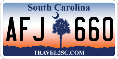 SC license plate AFJ660