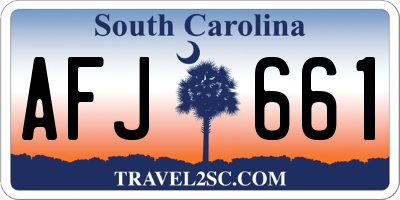 SC license plate AFJ661