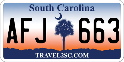 SC license plate AFJ663