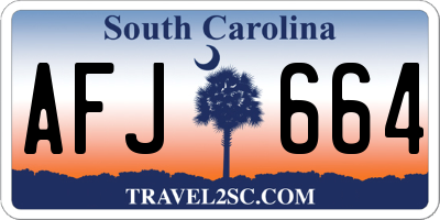 SC license plate AFJ664