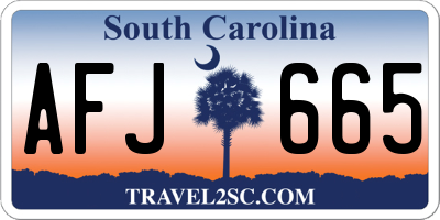 SC license plate AFJ665